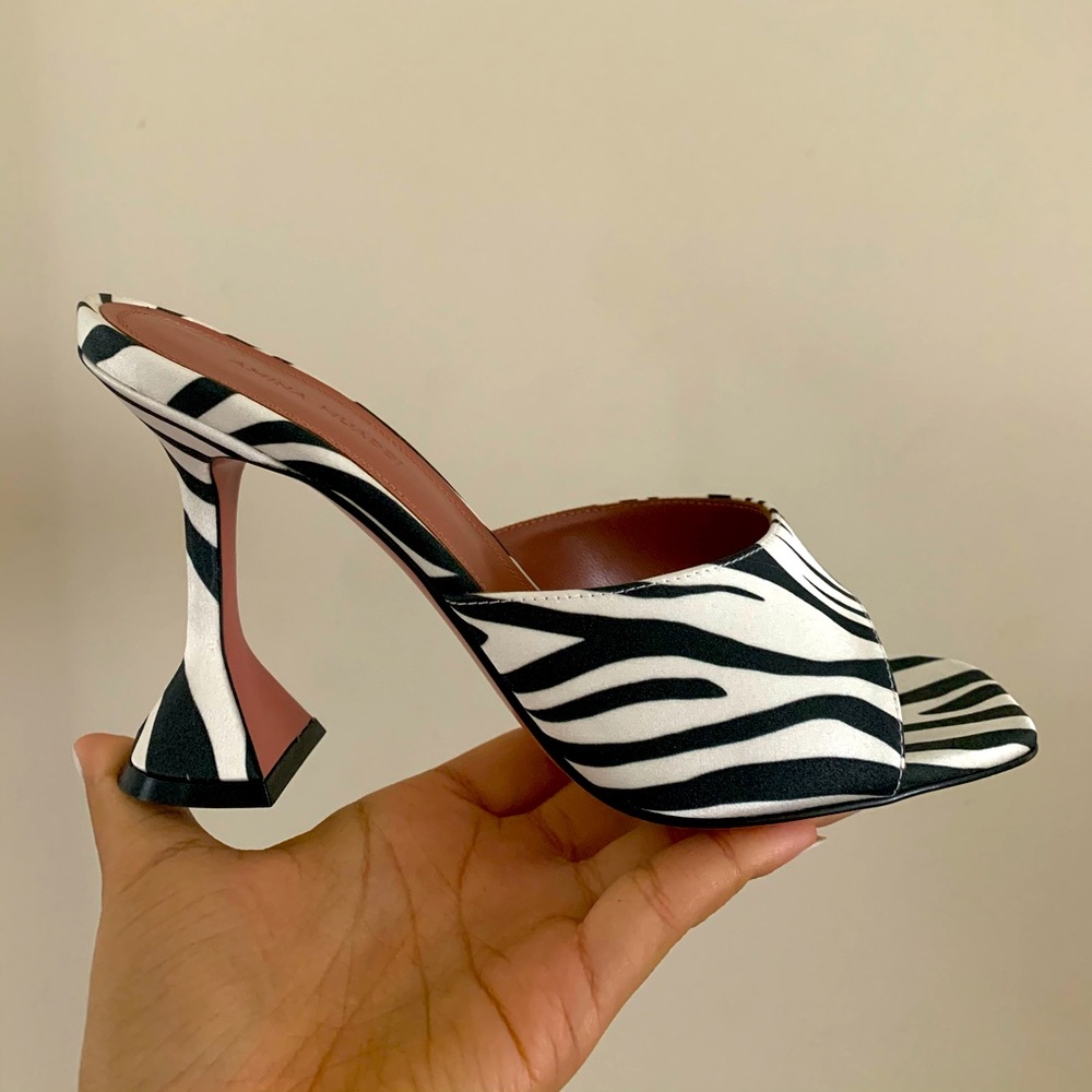 Amina Muaddi SS21 Zebra Lupita Mule